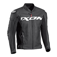 Ixon Sparrow Leather Jacket Black White