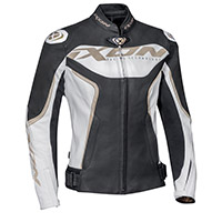 Giacca Pelle Donna Ixon Trinity Bianco Nero Oro Donna