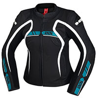 Blouson cuir femme IXS Sport LD RS-600 1.0 turquoise