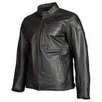 Blouson en cuir Klim Sixxer Gunmetal noir