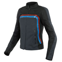 Dainese Lola 3 Leather Jacket Black Red Blue Lady