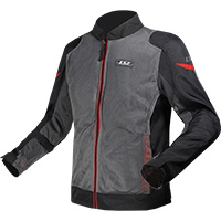 Chaqueta LS2 Airy gris negro rojo