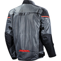 Blouson LS2 Riva noir gris foncé rouge - 2