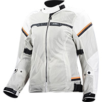 Ls2 Riva Lady Jacket Light Grey Hv Orange