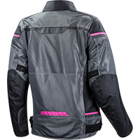 Blouson Femme LS2 Riva noir gris foncé rose - 2