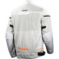 Chaqueta LS2 Riva gris claro hv naranja