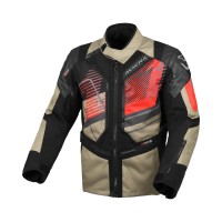 Veste Macna Neoval taupe noir rouge