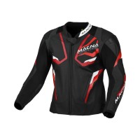 Macna Evoctane Lederjacke schwarz rot