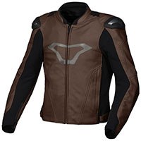 Blouson En Cuir Macna Aviant Air Marron Noir