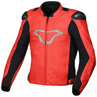 Chaqueta de cuero Macna Aviant Air rojo negro