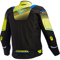 Macna Charger Jacket Black Yellow Blue