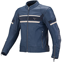 Blouson en cuir Macna Rendum bleu