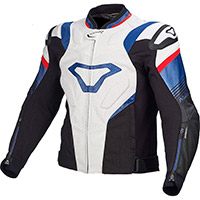 Macna Ripper Leather Jacket White Black Blue