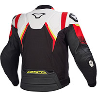 Macna Ripper Leather Jacket White Black Red - 2