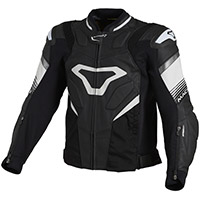 Macna Ripper Leather Jacket White Black Blue