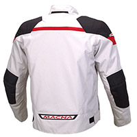 Macna Traction Jacket Light Grey Black Red