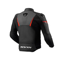 Chaqueta de cuero Rev'It Argon 2 negro rojo