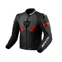 Chaqueta de cuero Rev'It Argon 2 negro rojo