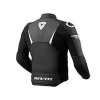 Chaqueta de cuero Rev'It Argon 2 negro blanco