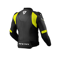 Rev'it Control Leather Jacket Black Yellow - 2