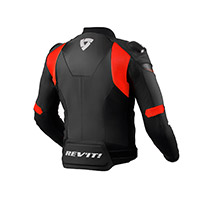 Rev'it Control Leather Jacket Black Red