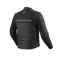 Rev'it Mile 2 Leather Jacket Black Red