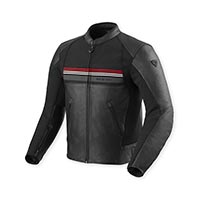 Giacca Pelle Rev'it Mile 2 Nero Rosso