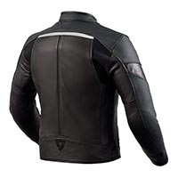 Chaqueta de cuero Rev'It Mile negro rojo