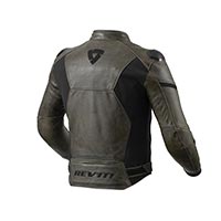 Rev'it Parallax Leather Jacket Black Olive - 2