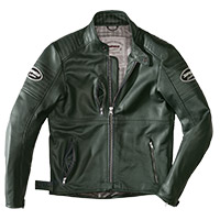 Spidi Clubber Leather Jacket Green Ice