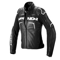Giacca Pelle Donna Spidi Evorider 2 Nero Bianco Donna