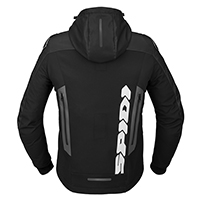 Spidi Hoodie Warrior Jacke schwarz weiß - 2