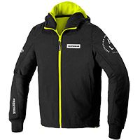 Giacca Spidi Hoodie Armor Evo Nero Giallo Fluo