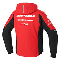 Chaqueta Spidi Hoodie Armor H2Out rojo