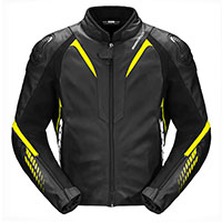 Chaqueta de cuero Spidi NKD-1 negro amarillo