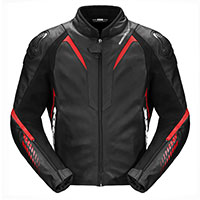 Spidi Nkd-1 Leather Jacket Black Red