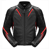 Chaqueta de cuero Spidi NKD-1 negro rojo