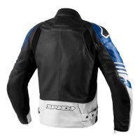 Giacca Pelle Spidi Track Warrior Nera Blu