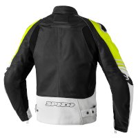 Spidi Track Warrior Leather Jacket Black Yellow