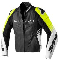 Blouson En Cuir Spidi Track Warrior Noir Jaune