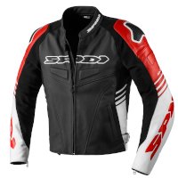 Chaqueta de cuero Spidi Track Warrior rojo