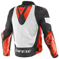Dainese Super Race Perforated Lether Jacket White Red