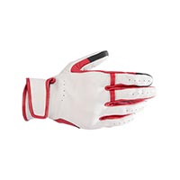 Guantes de cuero Alpinestars Dyno blanco rojo