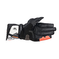 Gants Alpinestars SP-8 V3 noir blanc rouge fluo - 2