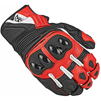 Guantes de cuero Berik Sprint 2.0 negro rojo blanco