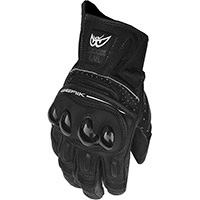 Berik TX-2 Guantes de cuero negro rojo