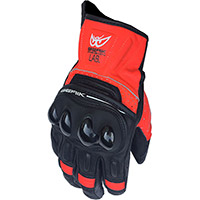 Berik TX-2 Guantes de cuero negro rojo