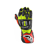 Guantes Berik Track 2.0 negro blanco fluo rojo fluo amarillo