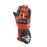 Berik Race Carbon 2.0 Gloves Black White Fluo Red