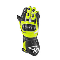 Gants Berik Race Carbon 2.0 noir blanc jaune fluo